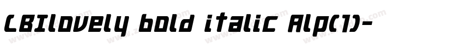 LBIlovely bold italic Alp(1)字体转换